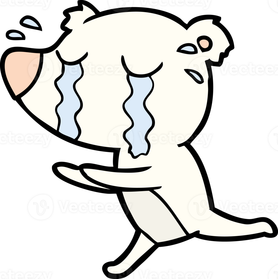 cartoon crying polar bear png