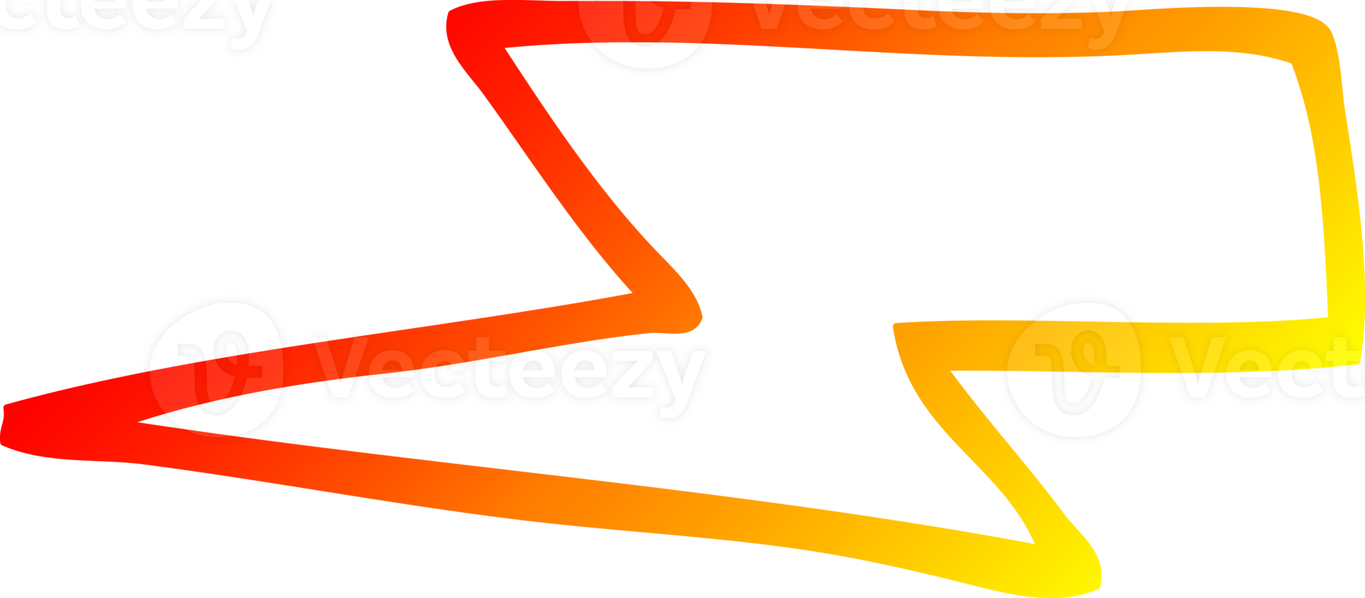 warm gradient line drawing of a cartoon  lightening bolts png