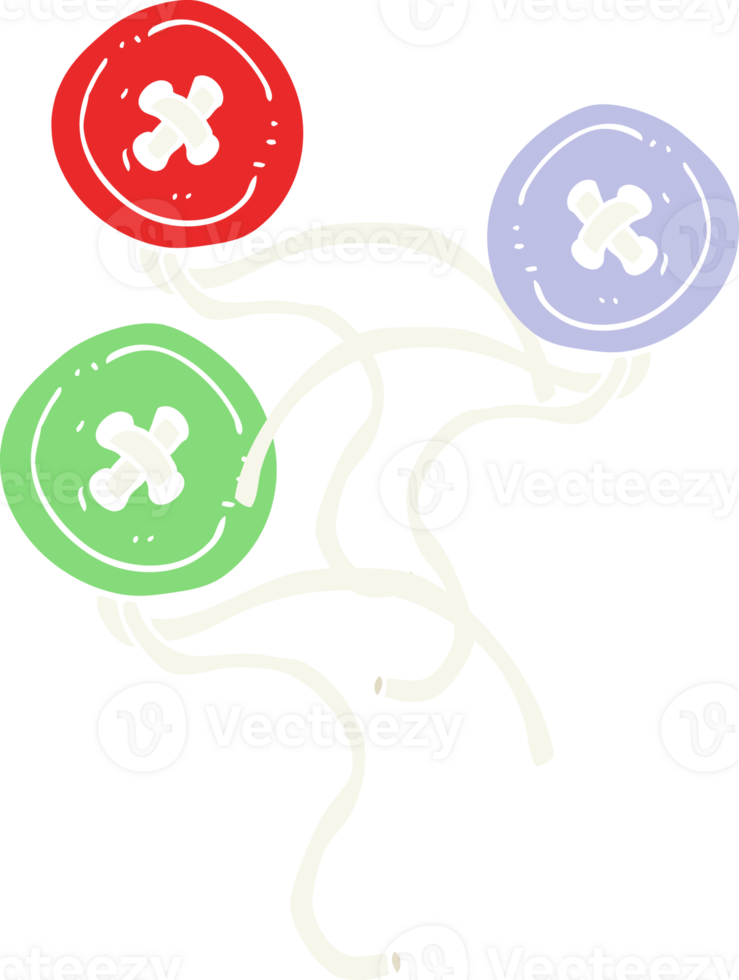 flat color illustration of buttons png