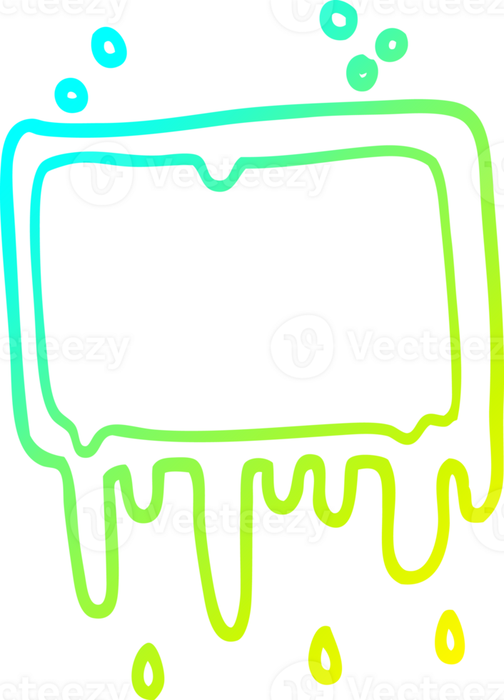 cold gradient line drawing of a cartoon bloody banner png