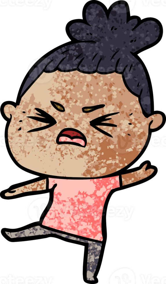 cartoon angry woman png