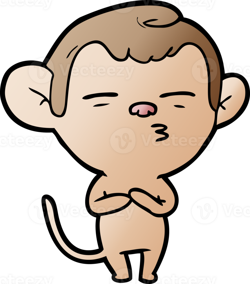 cartoon suspicious monkey png