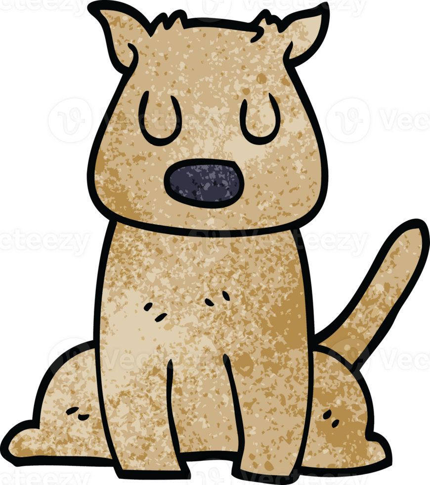 cartoon doodle calm dog png