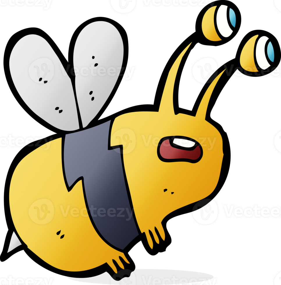 cartoon frightened bee png