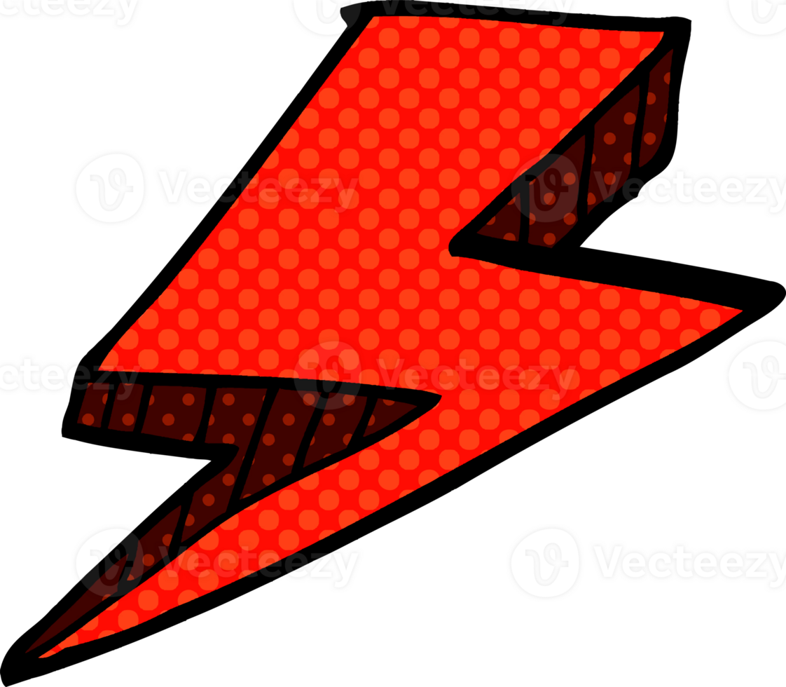 cartoon doodle lightning bolt png