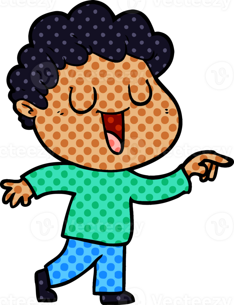 laughing cartoon man pointing png