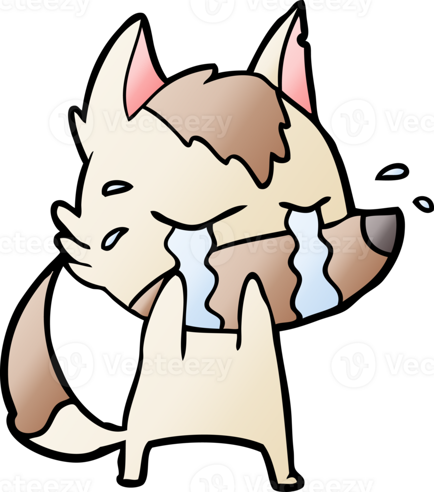 cartoon crying wolf png