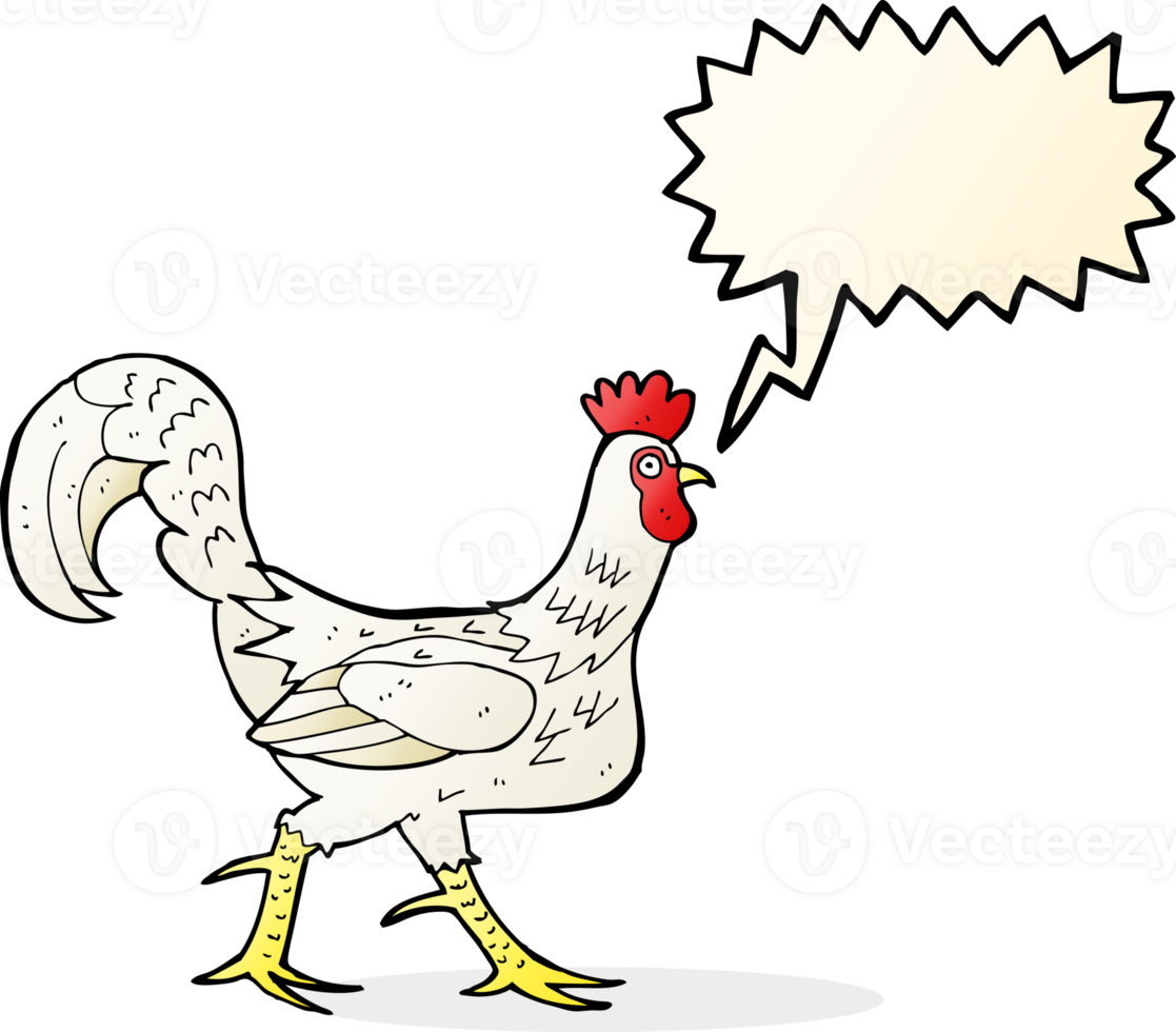 cartoon cockerel with speech bubble png