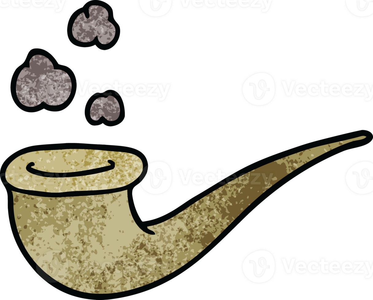 cartoon doodle smoking pipe png