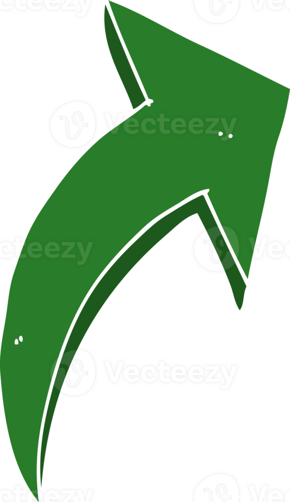 flat color style cartoon pointing arrow png