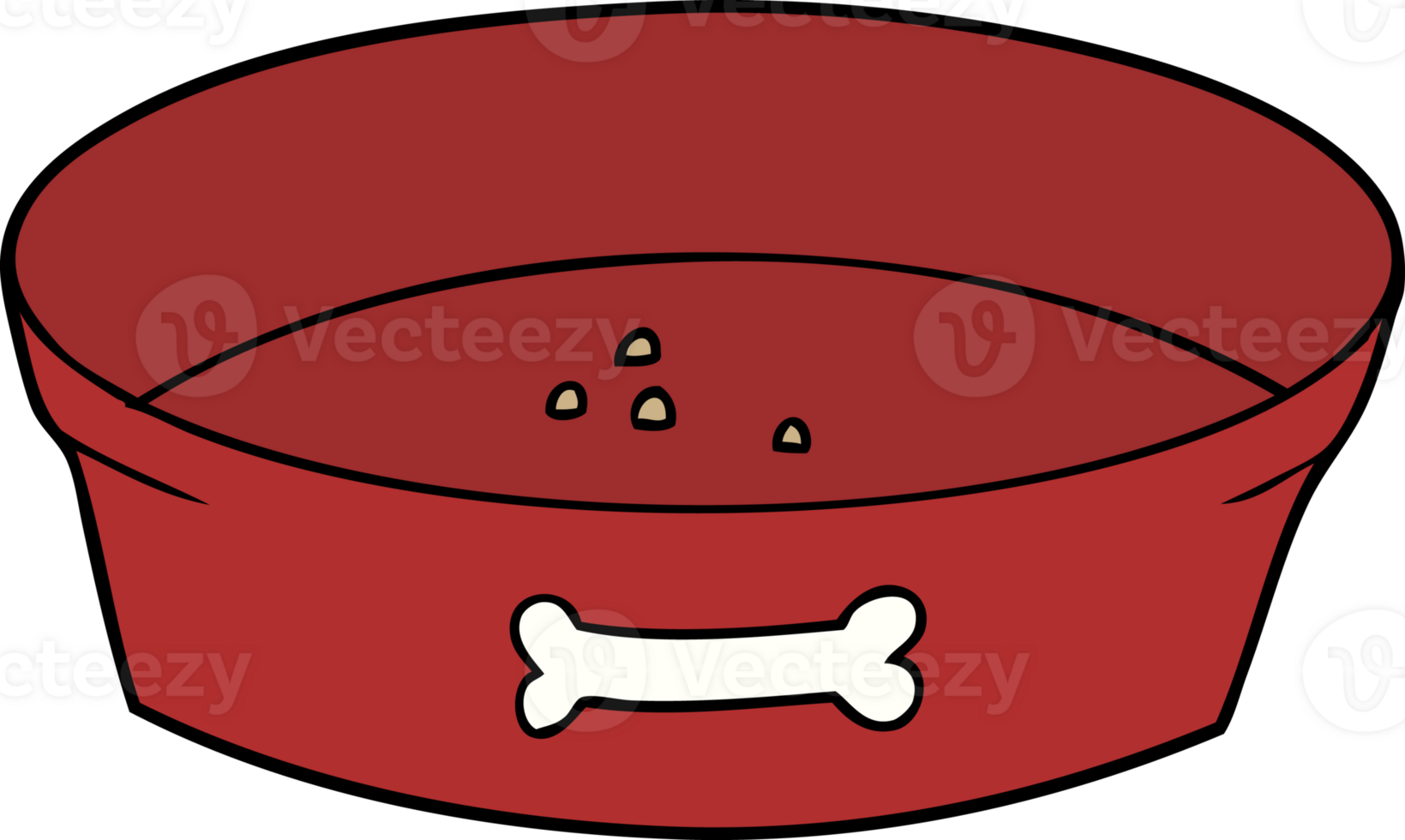 cartoon empty dog food bowl png