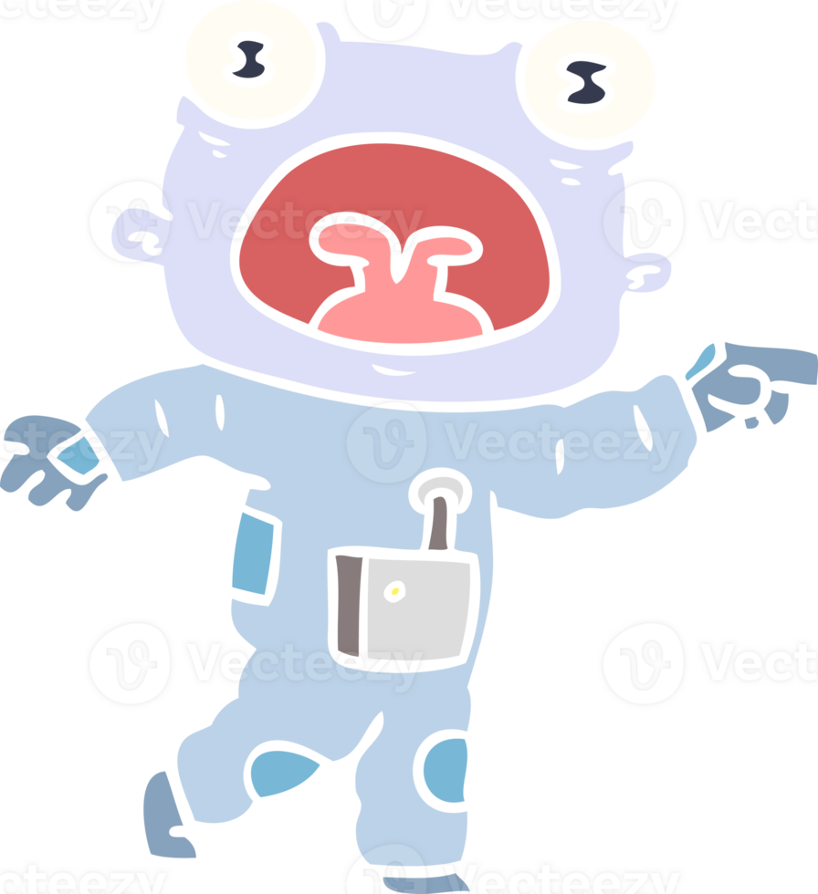 flat color style cartoon weird alien communicating png