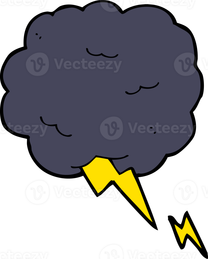 cartoon thundercloud symbol png