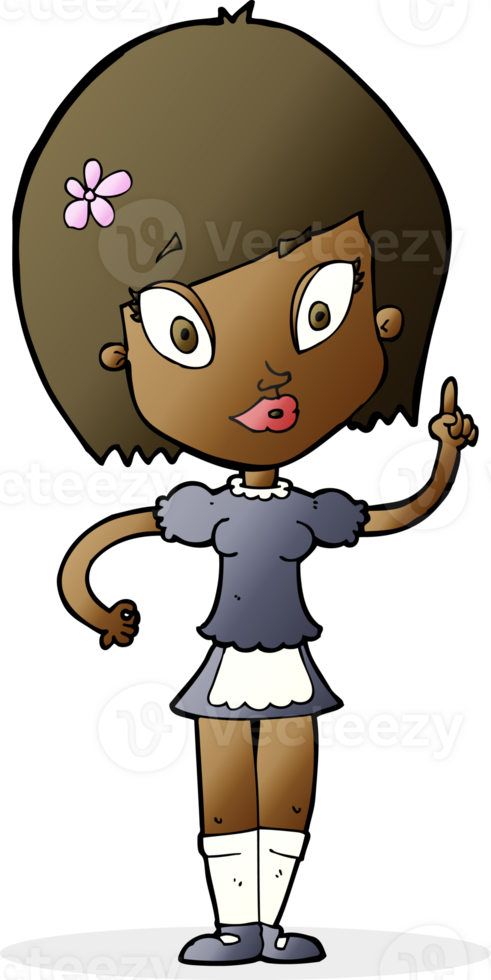 cartoon pretty maid png