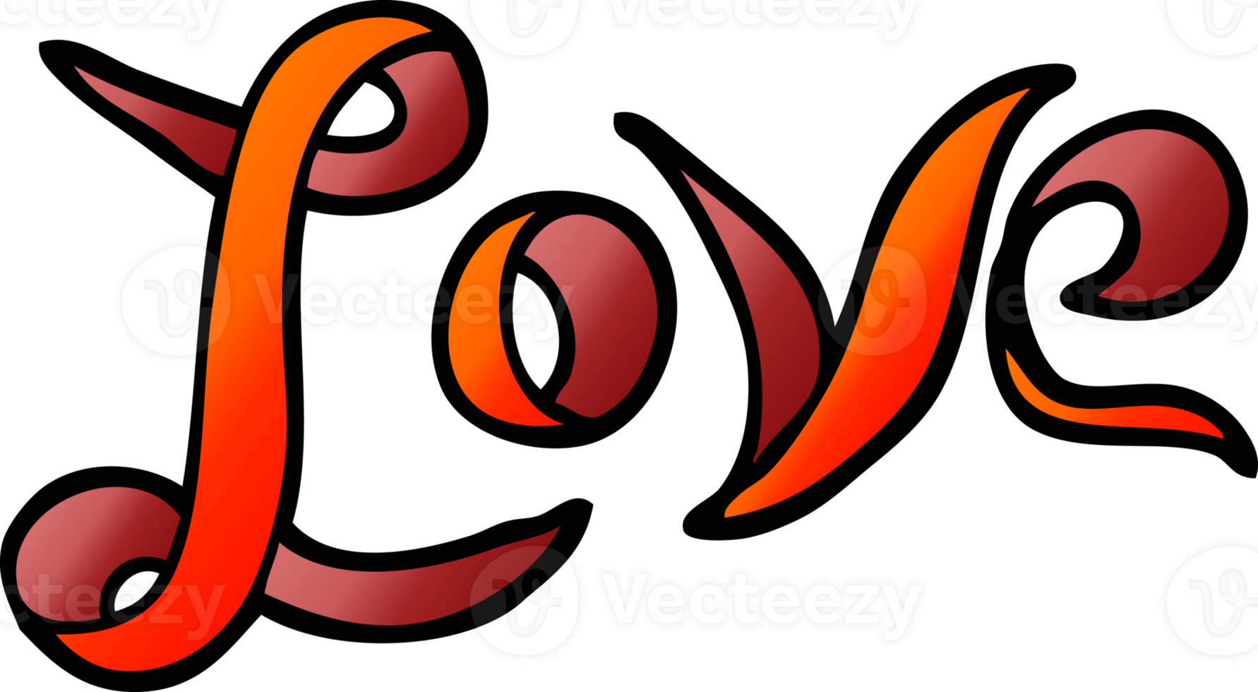 png gradient illustration cartoon love banner