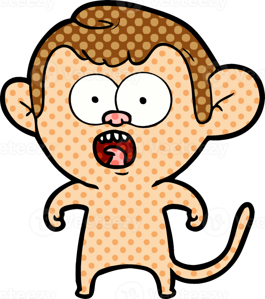 cartoon shocked monkey png