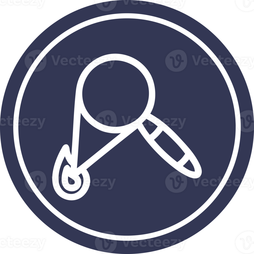 magnifying glass burning circular icon symbol png