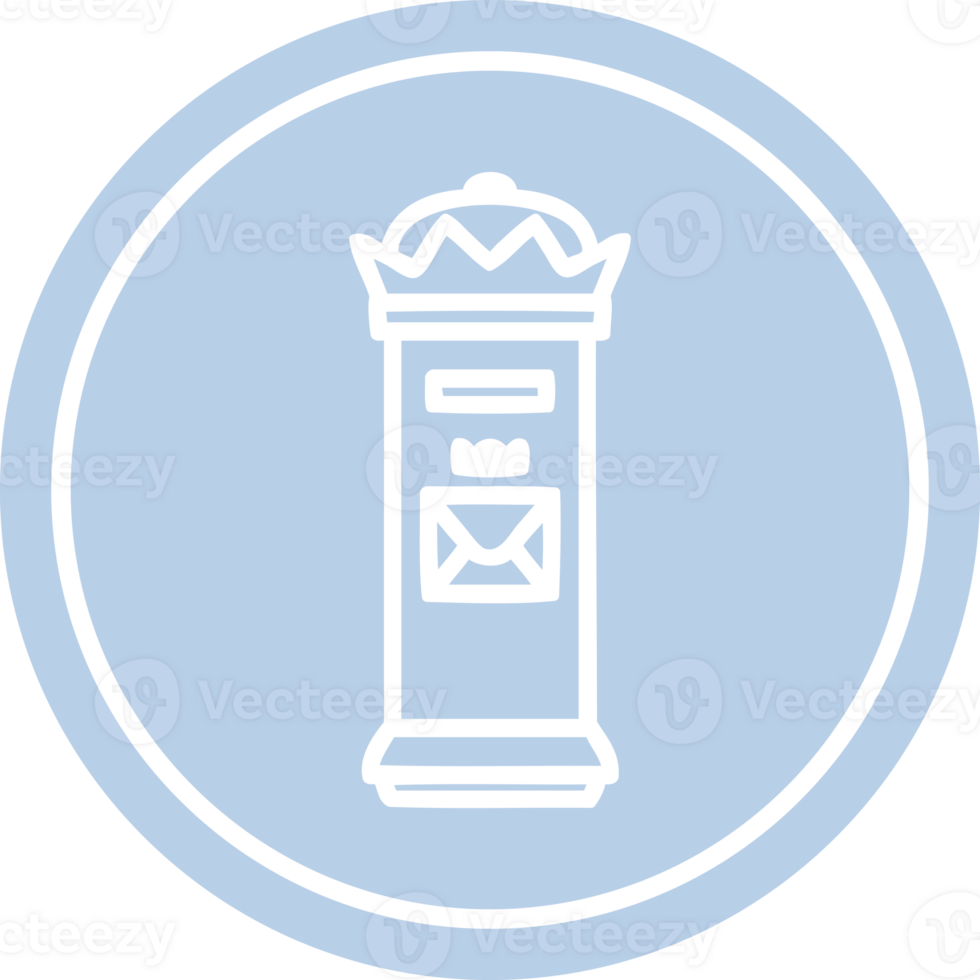 British postbox circular icon symbol png