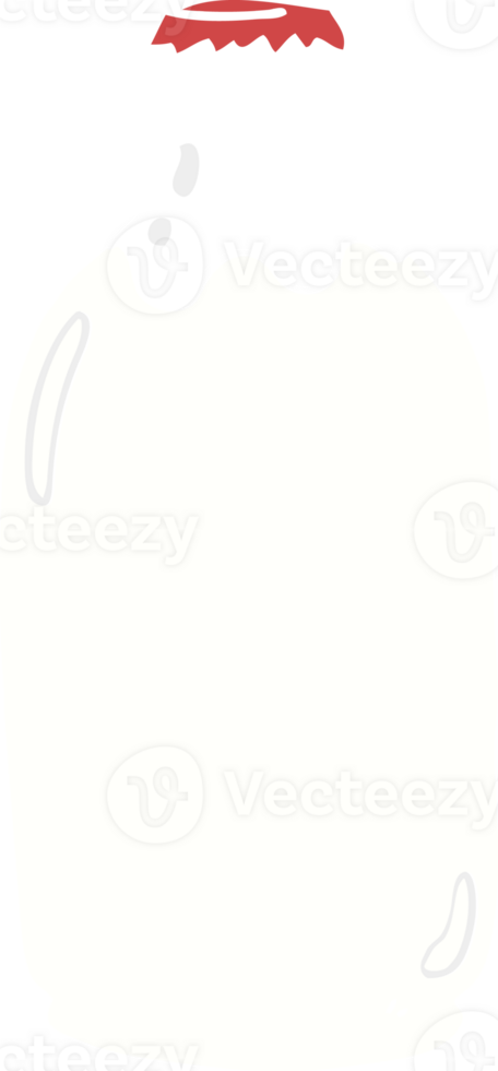 flat color style cartoon milk bottle png