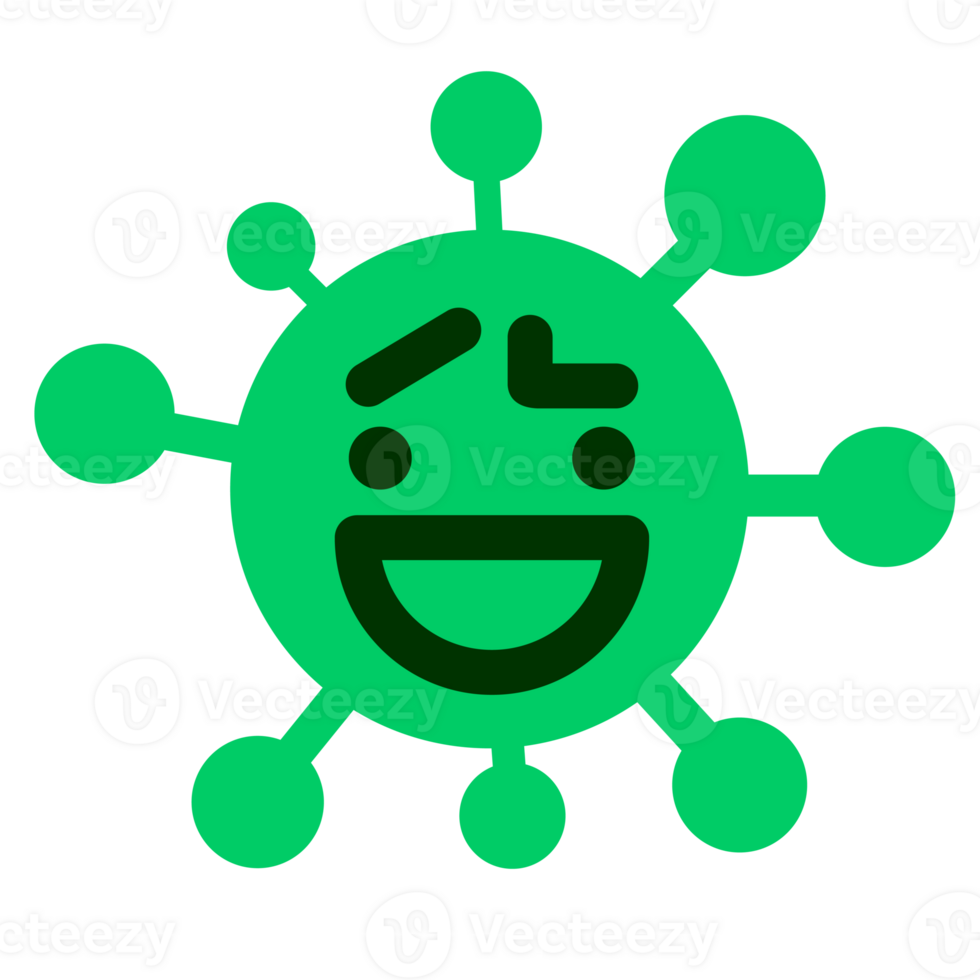simple nervous happy virus png