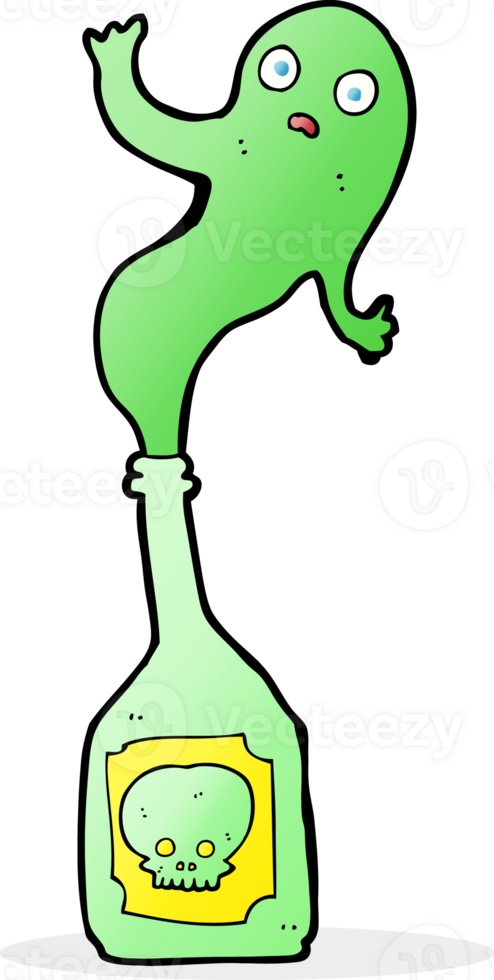 cartoon ghost in bottle png
