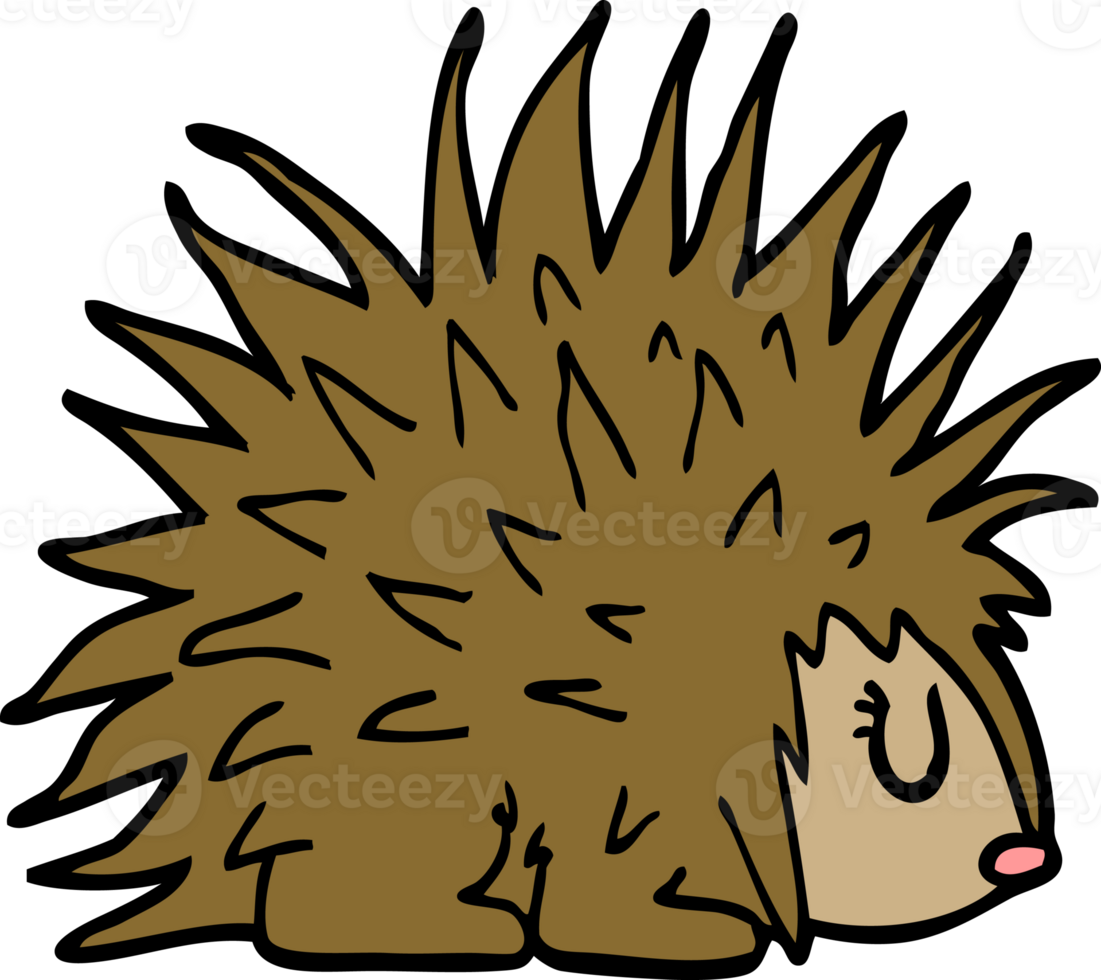 cartoon doodle spiky hedgehog png