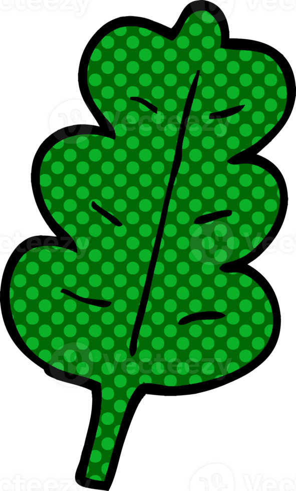 cartoon doodle oak leaf png