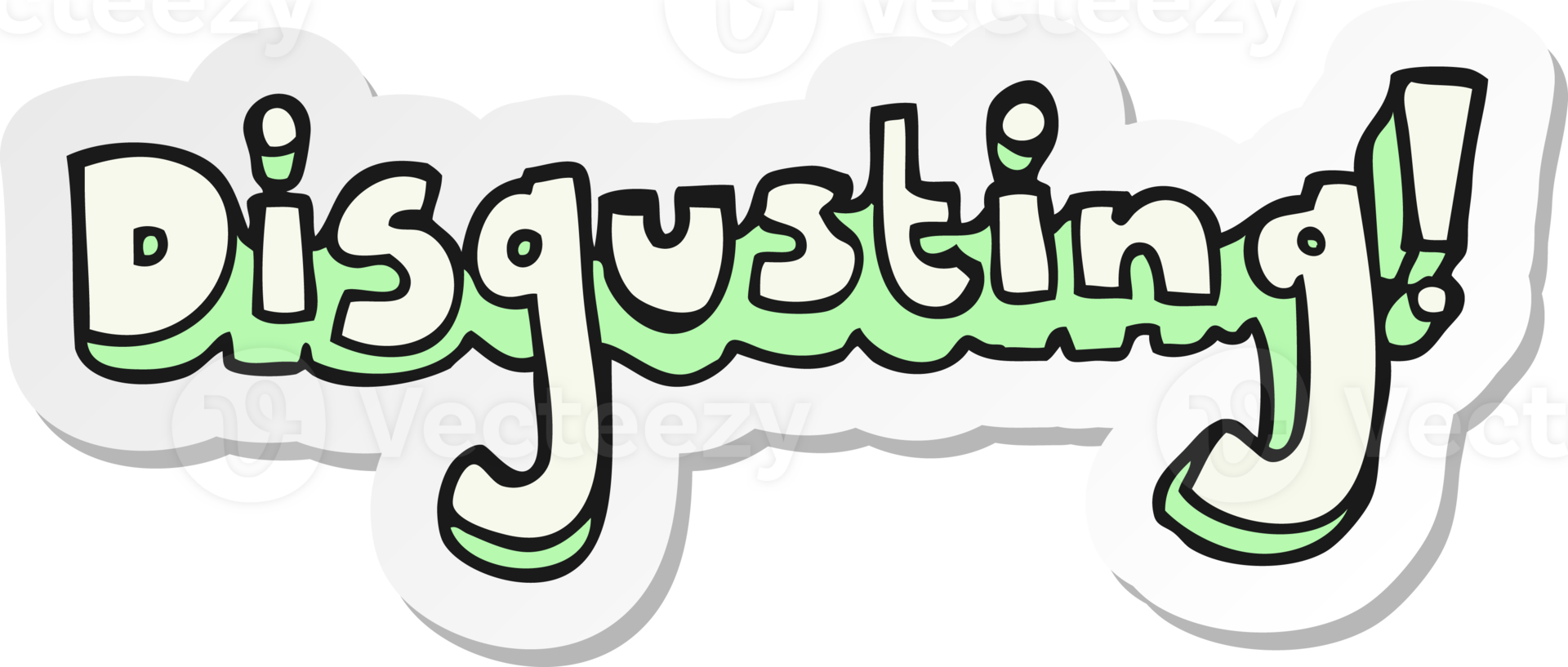 sticker of a disgusting cartoon png