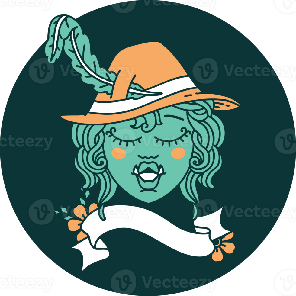 icon of orc bard character png