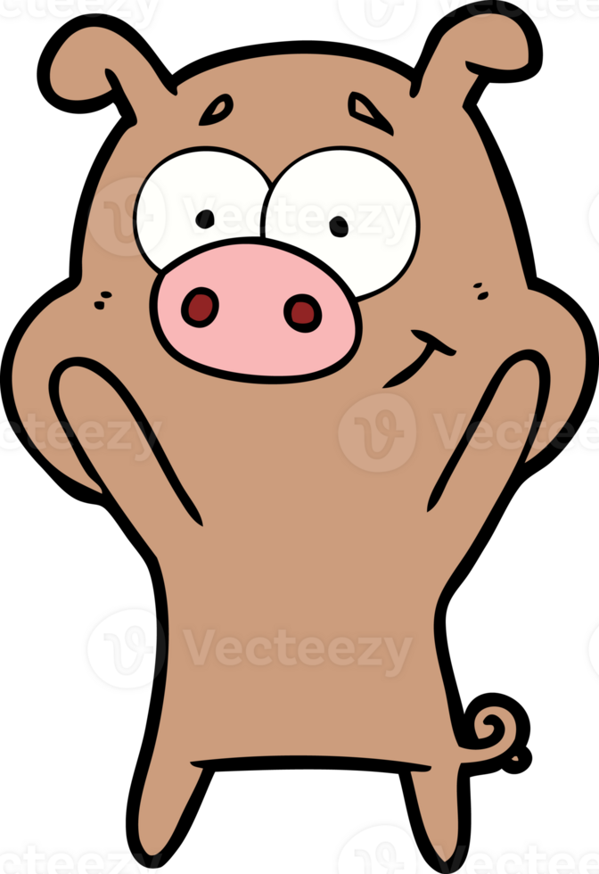 happy cartoon pig png