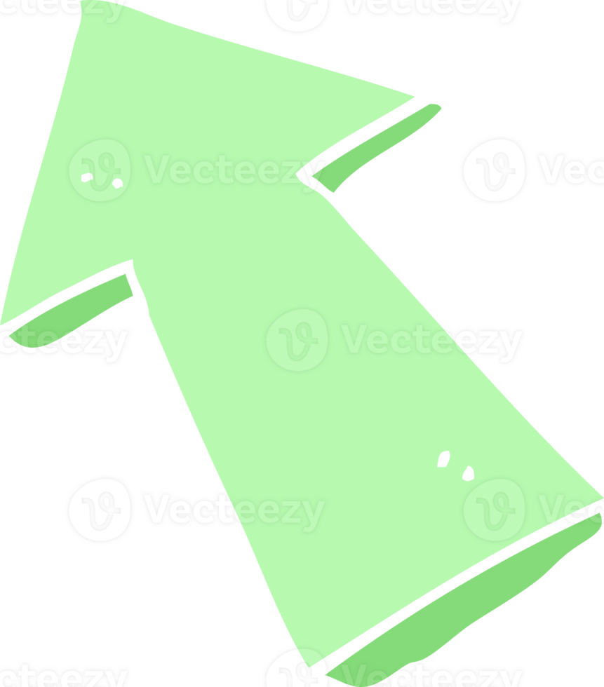 flat color illustration of pointing arrow png