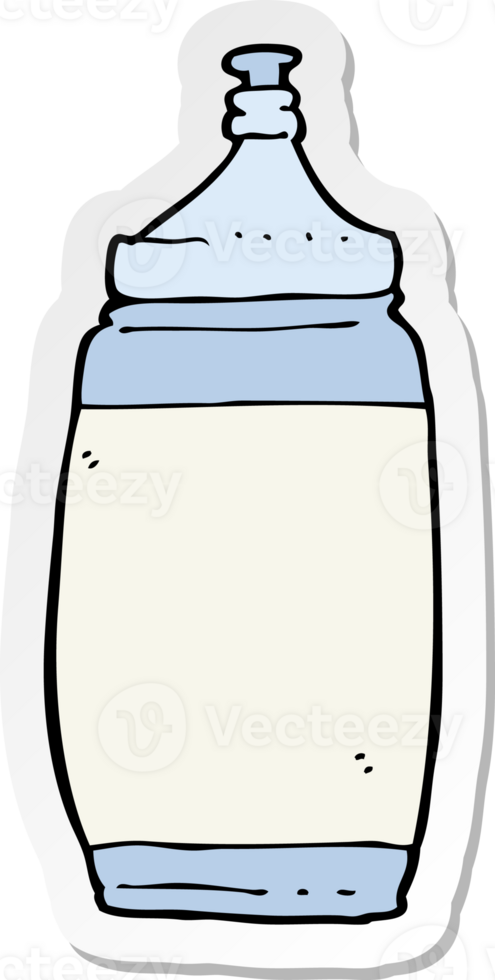 pegatina de una botella de agua de dibujos animados png