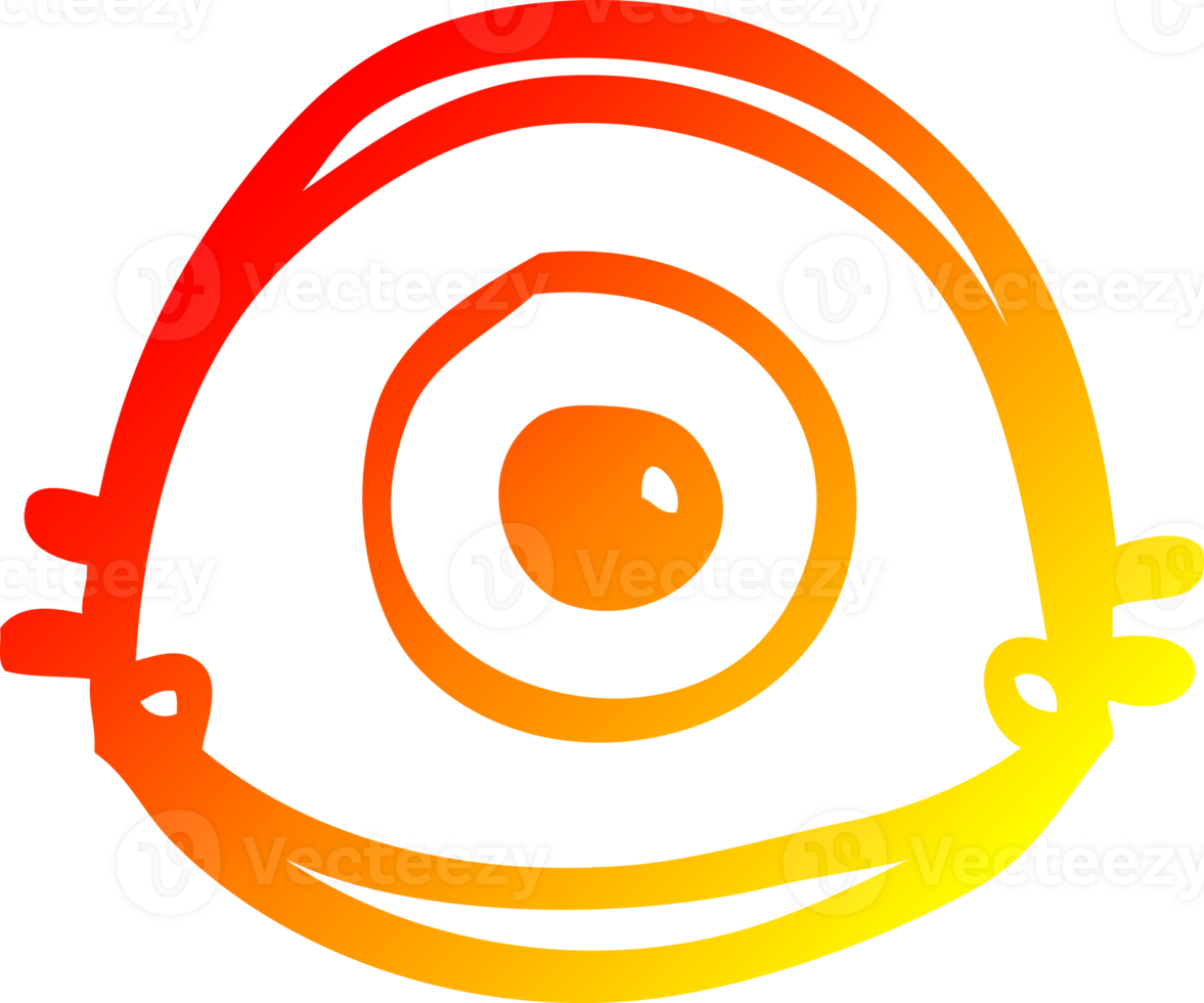 warm gradient line drawing of a cartoon brown eye png