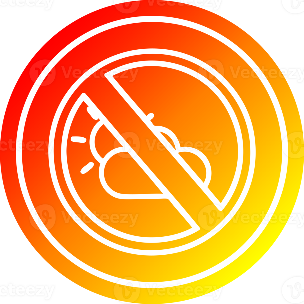 no weather circular icon with warm gradient finish png