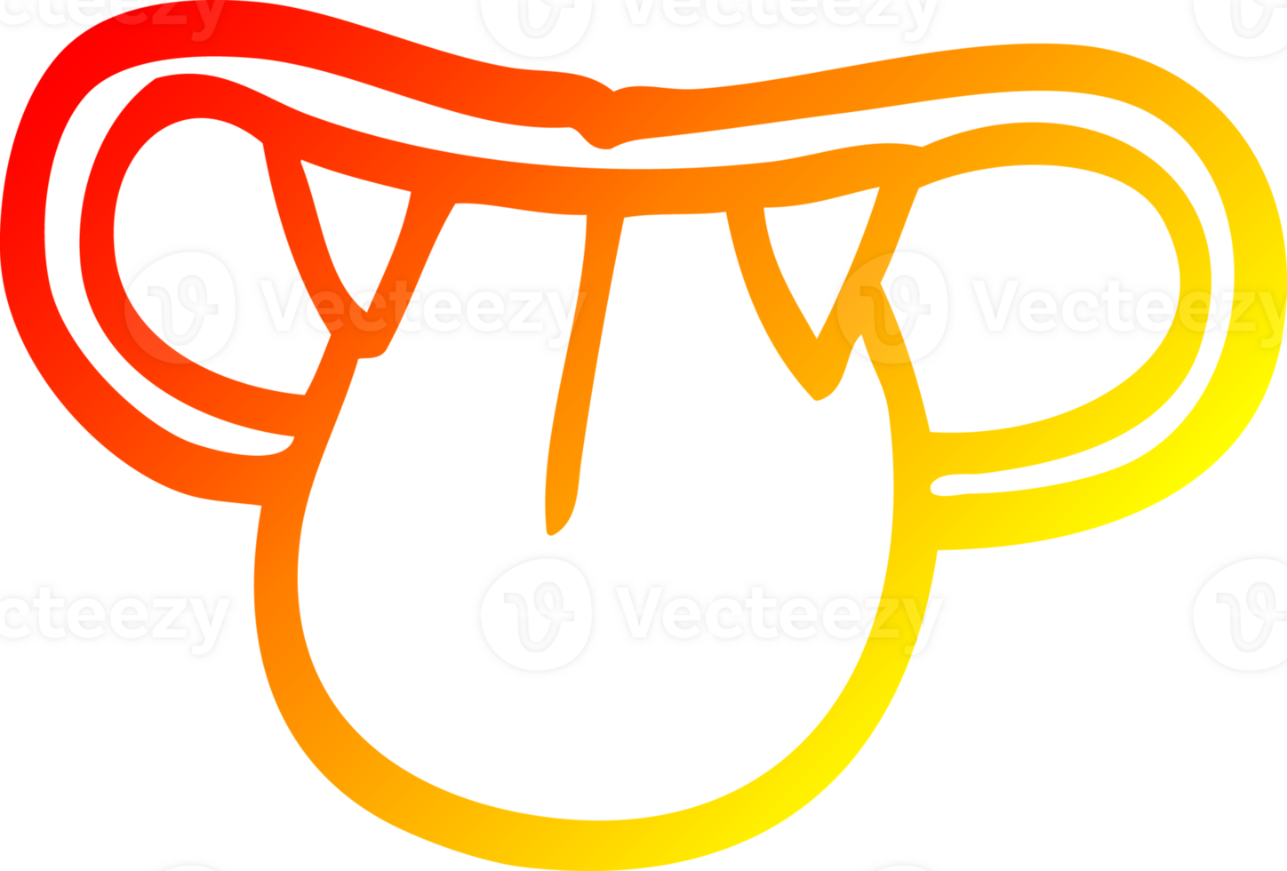 warm gradient line drawing of a cartoon vampire mouth png