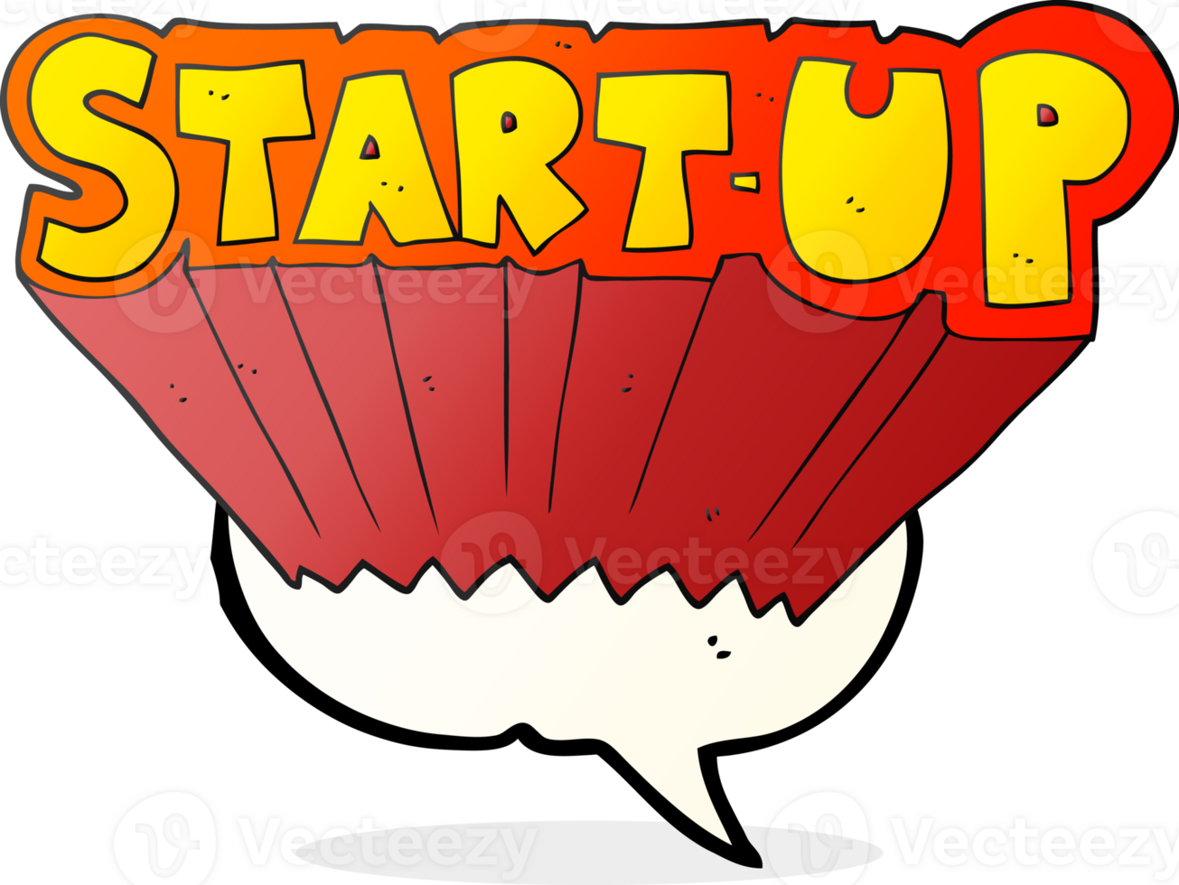 drawn speech bubble cartoon startup symbol png