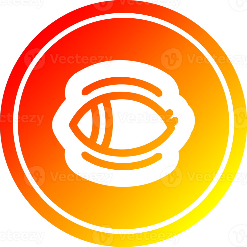 encarando olho circular ícone com caloroso gradiente terminar png