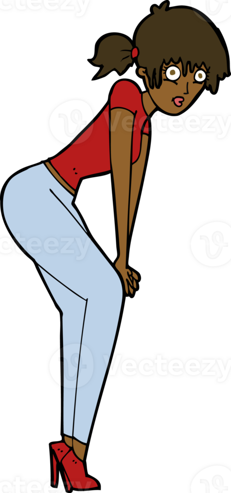 cartoon woman posing png