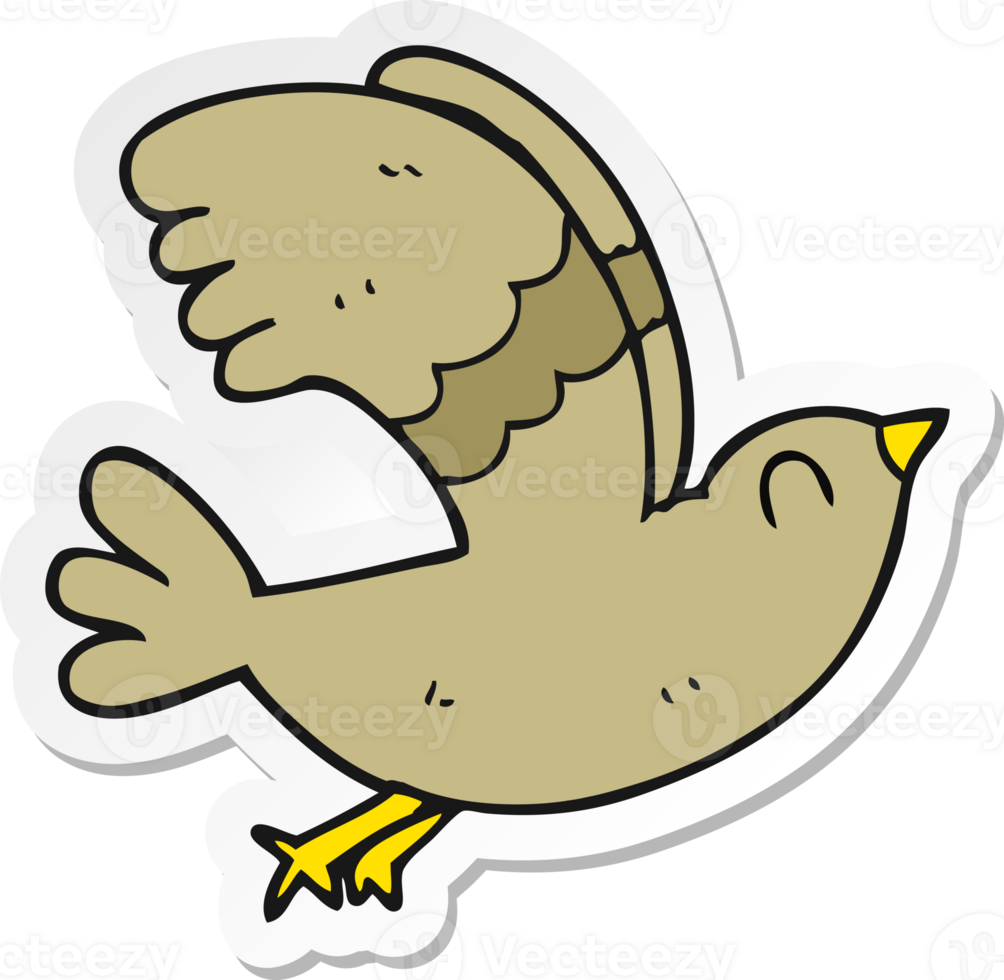 sticker of a cartoon bird png