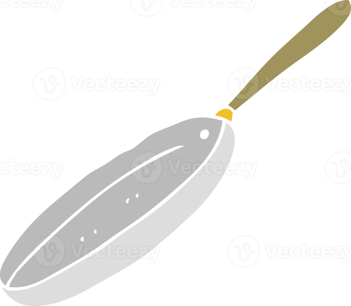 flat color illustration of frying pan png