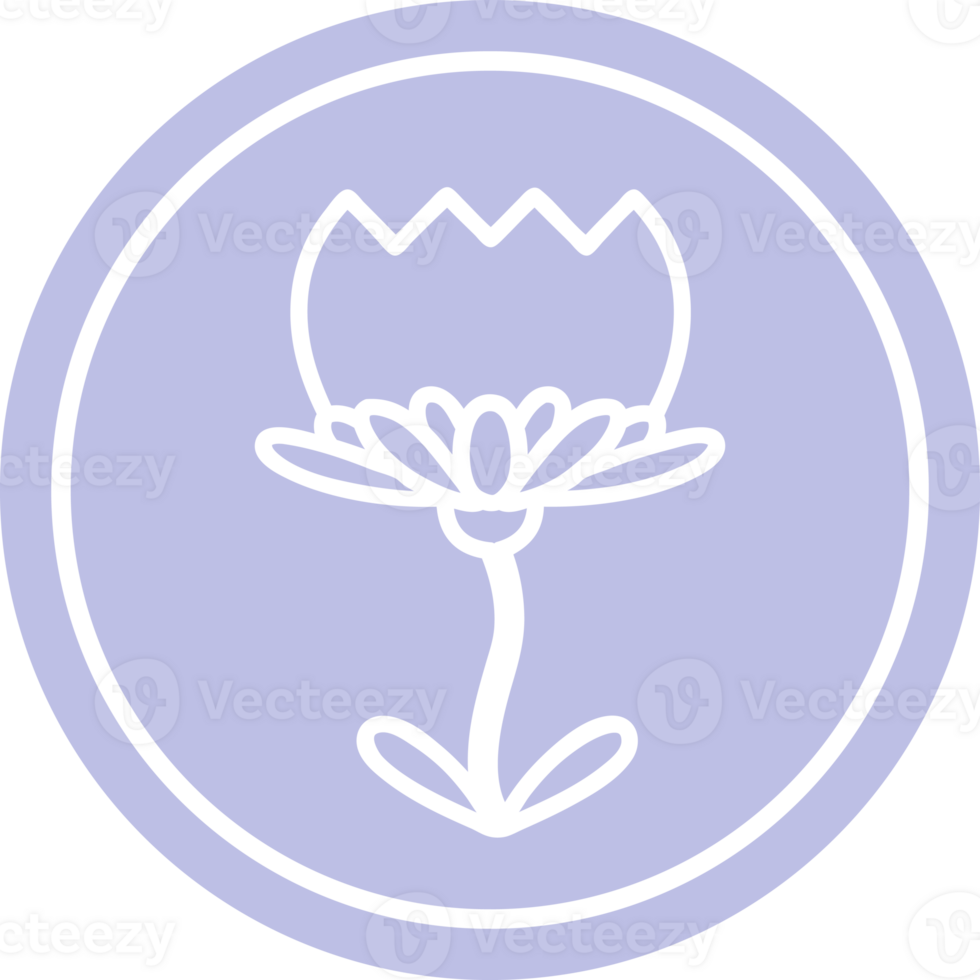 lotus flower circular icon symbol png