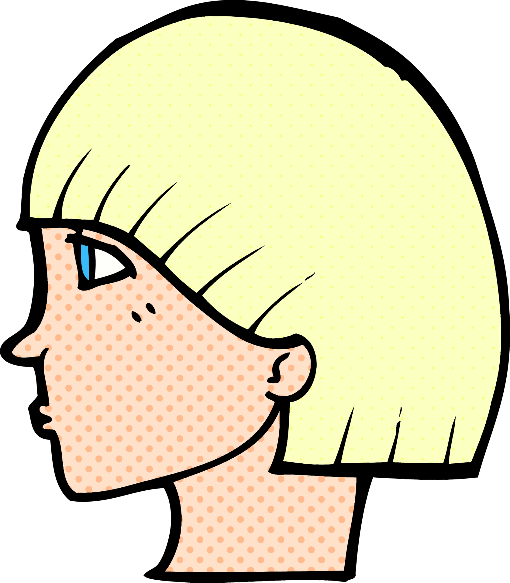 cartoon side profile face 45324484 PNG