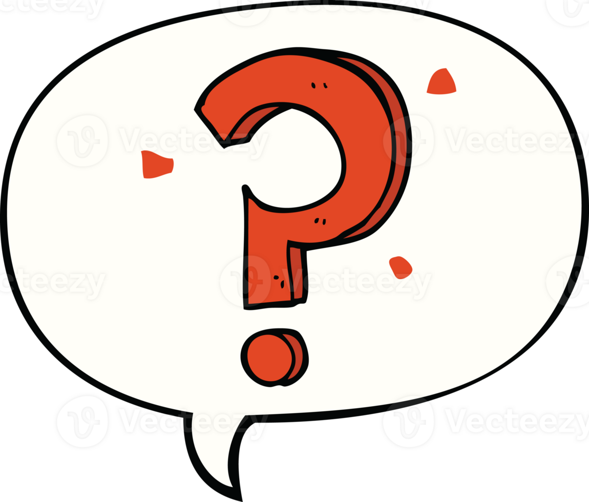cartoon question mark with speech bubble png