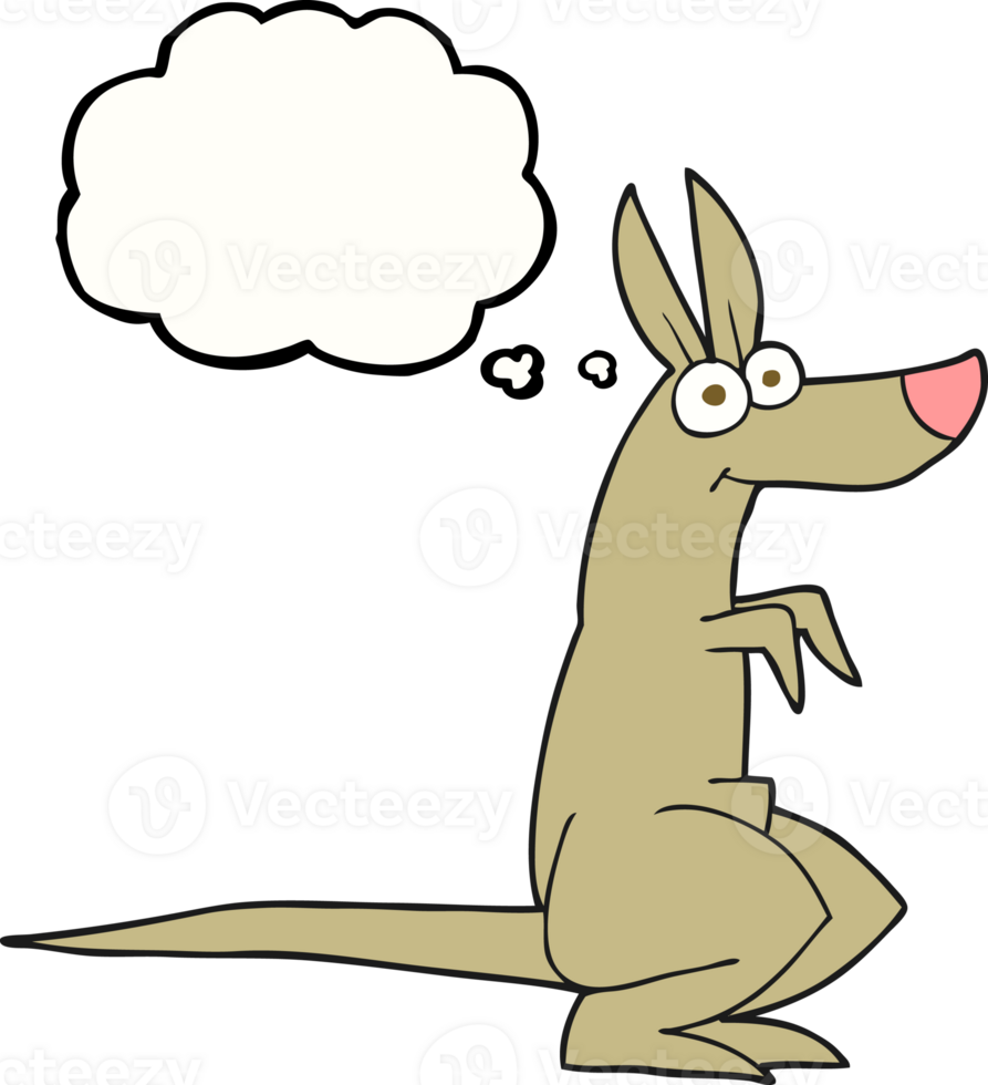 drawn thought bubble cartoon kangaroo png