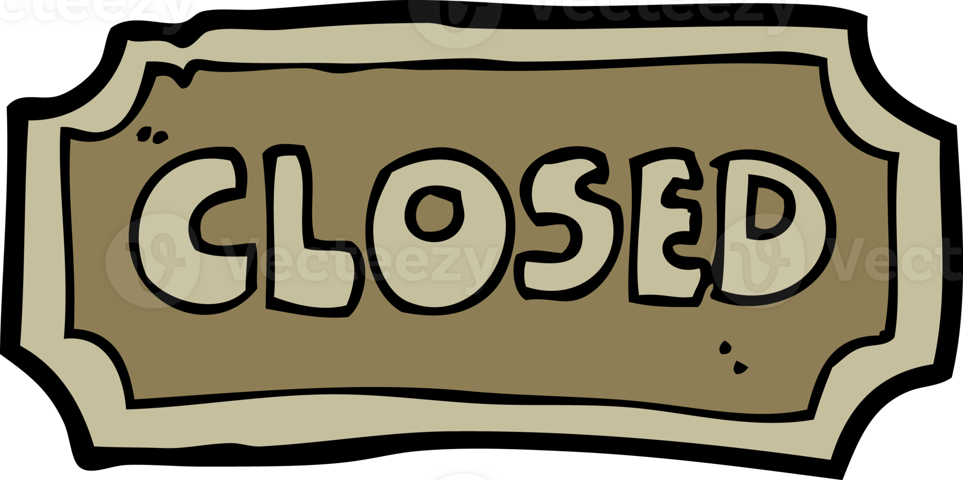 cartoon closed sign png