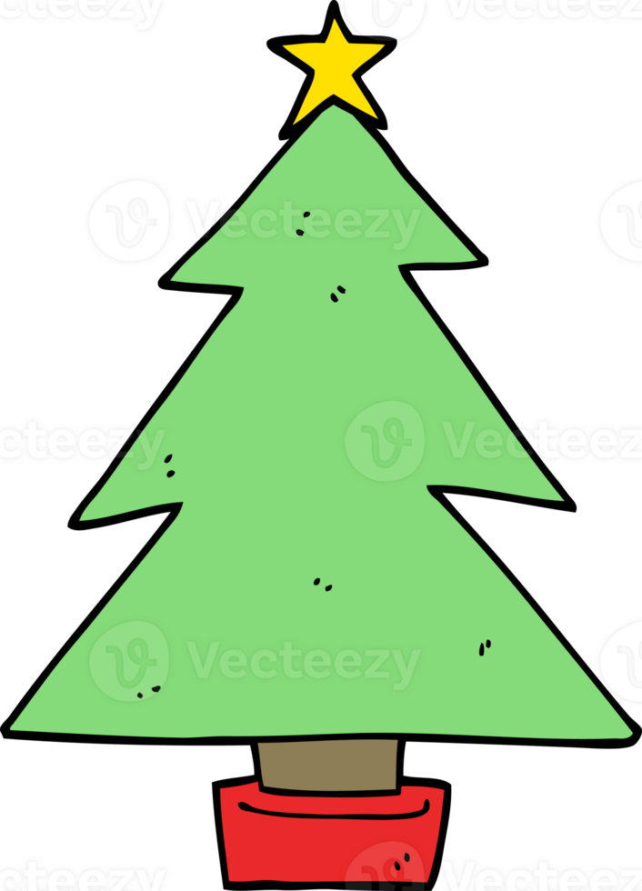 cartoon christmas tree png