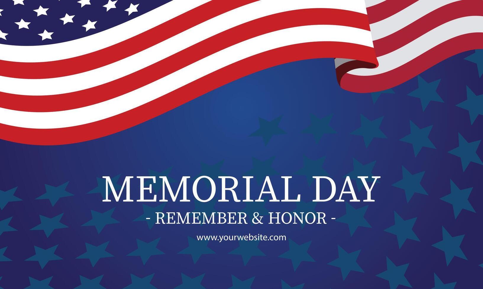 Memorial day banner design template vector