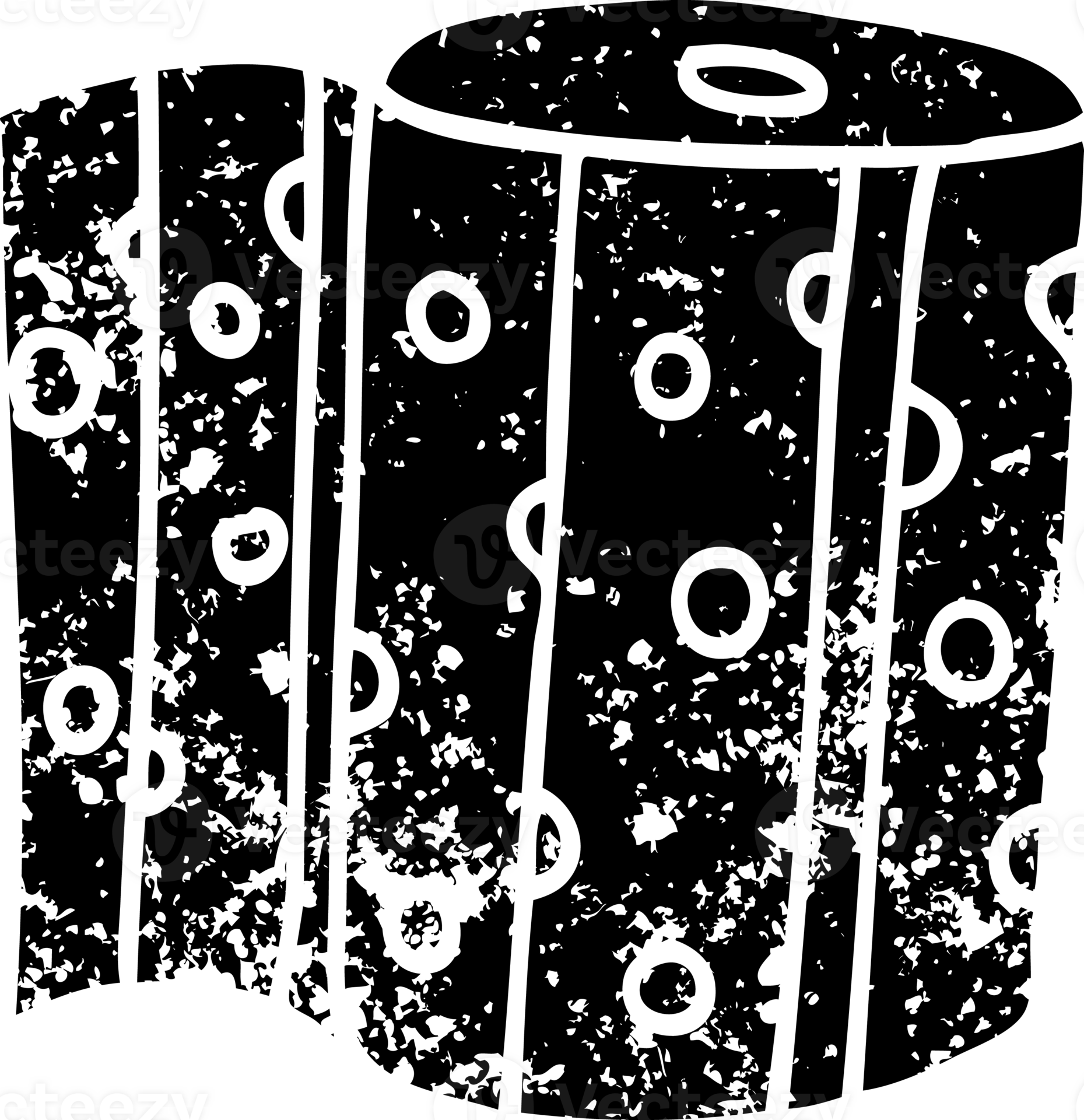 line drawing cartoon kitchen roll distressed icon 45327209 PNG