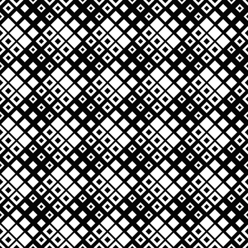 Black and white geometrical square pattern background design vector