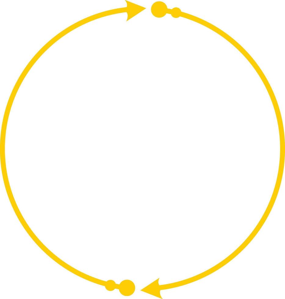 Flat icon of arrow cyclic rotation vector